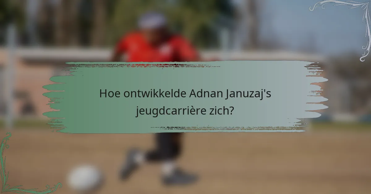 Hoe ontwikkelde Adnan Januzaj's jeugdcarrière zich?