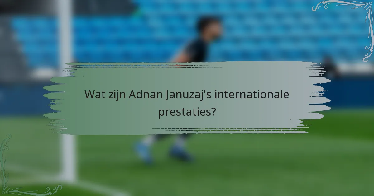 Wat zijn Adnan Januzaj's internationale prestaties?